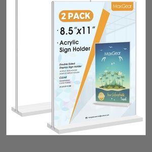 MaxGear Acrylic Sign Holder 10 pieces